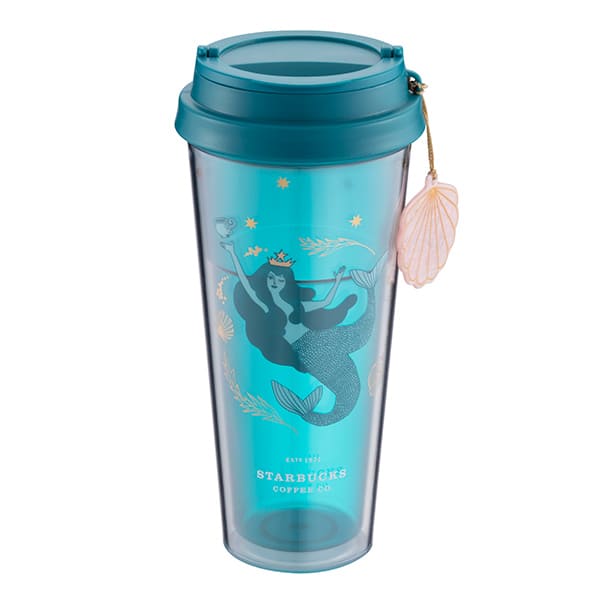 人魚貝殼吊飾隨行杯，售價550，473ml。 (2)