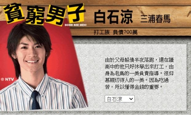 三浦春馬 貧窮男子(飾演:白石涼