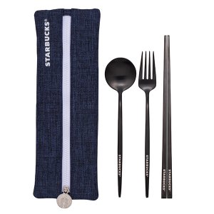 2020星巴克聖誕限定 藍星巴克隨行餐具組