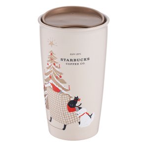 2020星巴克聖誕限定 金色耶誕雙層馬克杯