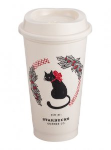 2020星巴克聖誕限定 黑貓祝福Kermit隨行杯