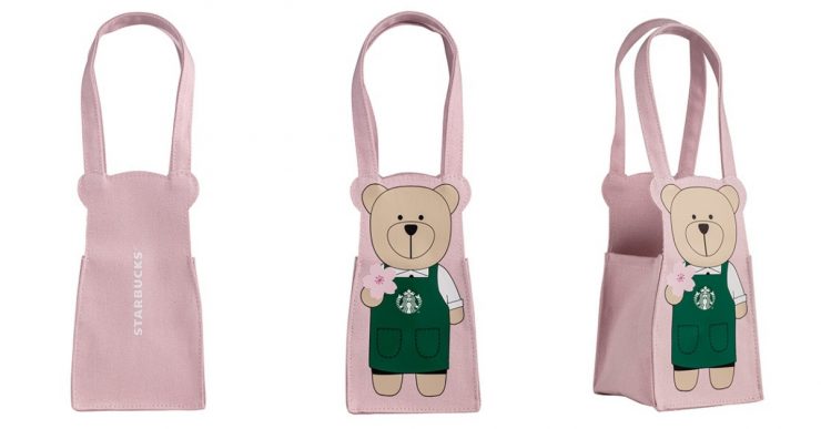 賞櫻Bearista隨行杯袋