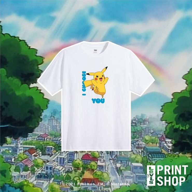 LEVI'S® PRINT SHOP專屬主題圖案，不論是皮卡丘、妙蛙種子還是傑尼龜皆可進行挑選創造