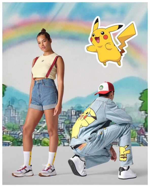 丹寧潮流領導品牌LEVI’S®與90年代無人能敵的跨世代經典Pokémon攜手合作，一同向這個風靡全球的千禧年代表致敬！