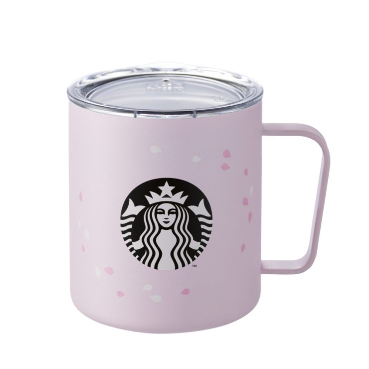 粉櫻漫舞不鏽鋼把手杯